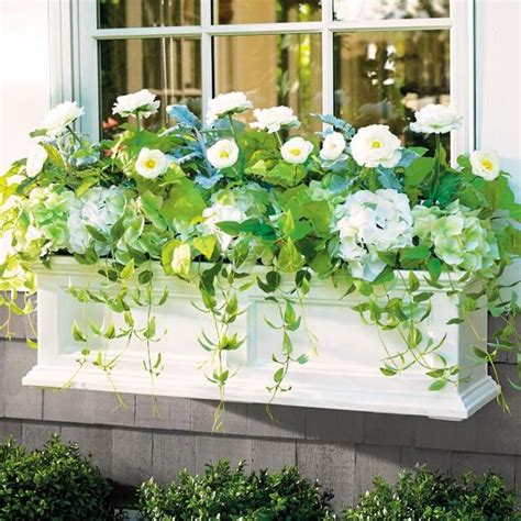 fake flowers outdoor window box|counterfeit flowers for window box.